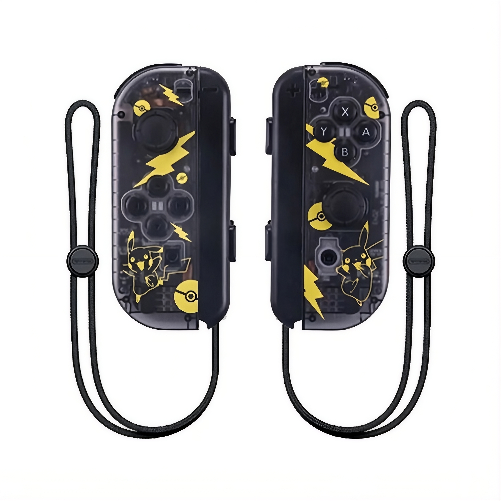 Ασύρματο Χειριστήριο Nintendo Switch Controller Joy-Pad LR Wireless Μαύρο + Κίτρινο με Σχέδιο Pickachu Pokemon - Image 2