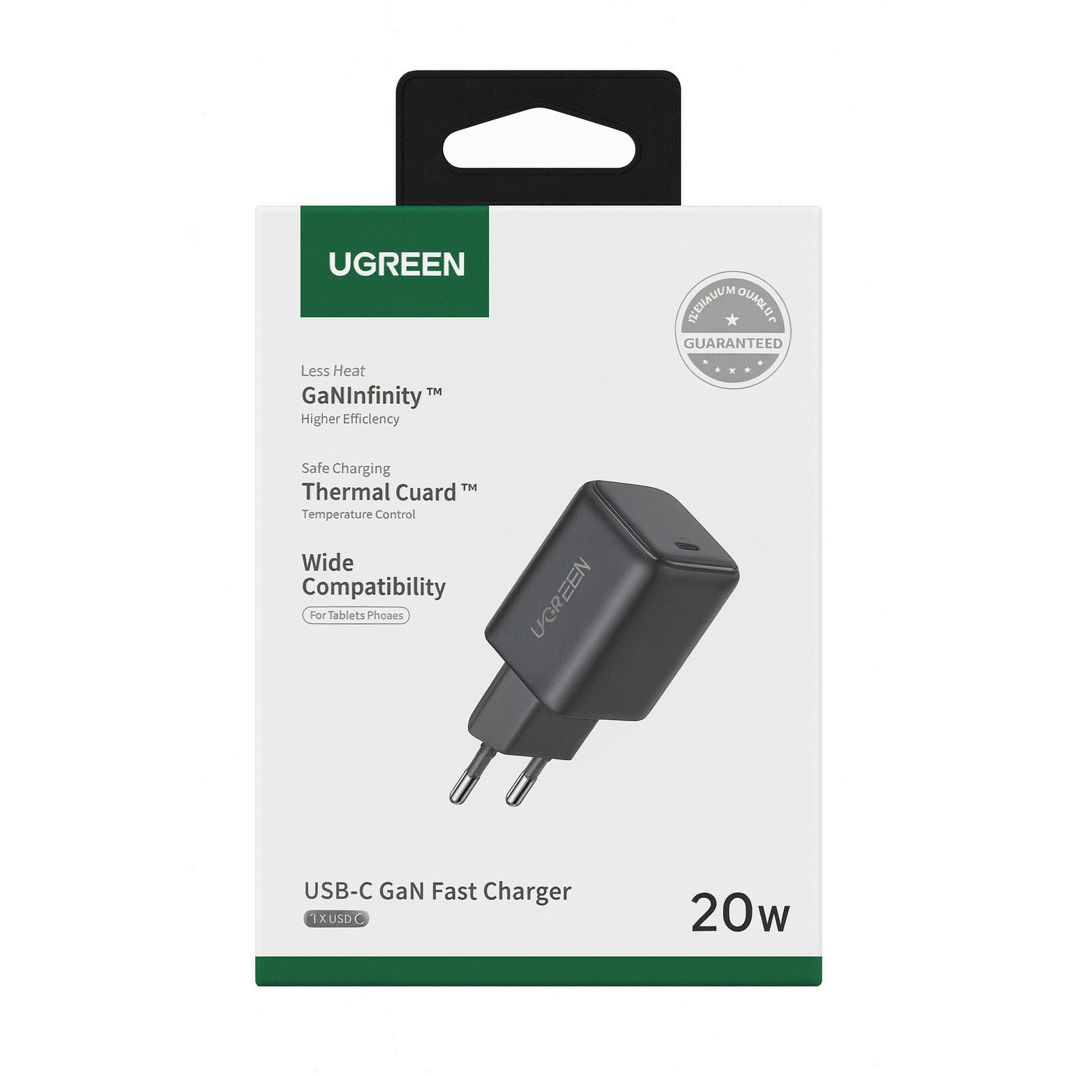 UGREEN 220V 25W, USB-C GaN black – X517 / 65736 - Image 2