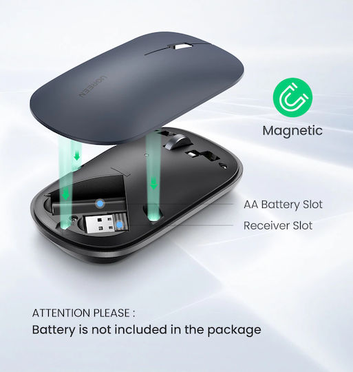 Wireless Mouse UGREEN MU001, 4000DPI, Γκρι - Image 6