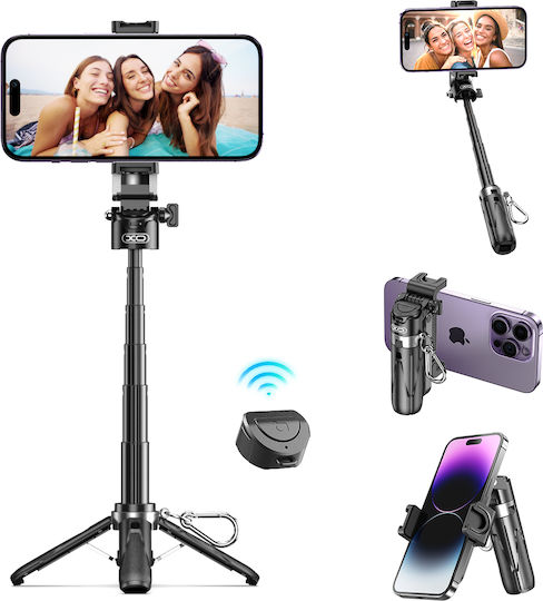 XO Tripod Stand Mini SS21, Bluetooth μαύρο - Image 6
