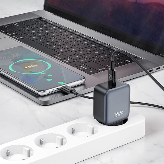 XO 220V 30W, USB-C + καλώδιο USB-C σε Lightning, L155 μαύρος - Image 5