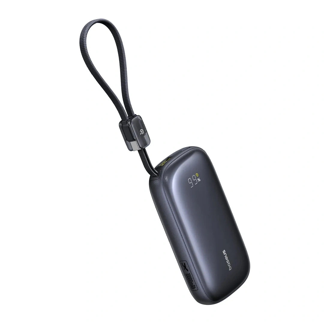BASEUS Power Bank 20000mAh, 45W + ενσωματωμένο καλώδιο USB-C – Lightning, EnerFill FC21 Qpow 3 Ultra μαύρο – E0027P00 - Image 3